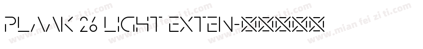 Plaak 26 Light Exten字体转换